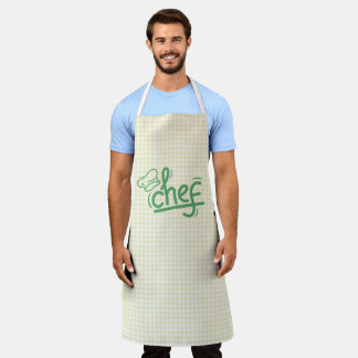 F&L Chef in Gingham All-Over Print Schort