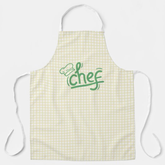 F&L Chef in Gingham All-Over Print Schort (Voorkant)