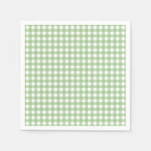 F & L Dark Green Gingham Servet (Voorkant)