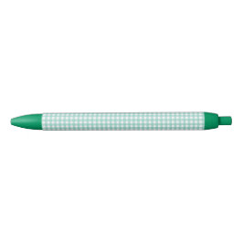 F & L Green Gingham Zwarte Inkt Pen