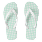 F & L Groen Geruit Teenslippers (Voetbed)