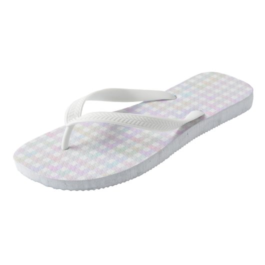 F & L Multicolor Gingham Teenslippers (Schuin)