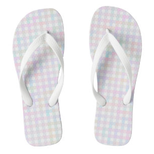 F & L Multicolor Gingham Teenslippers