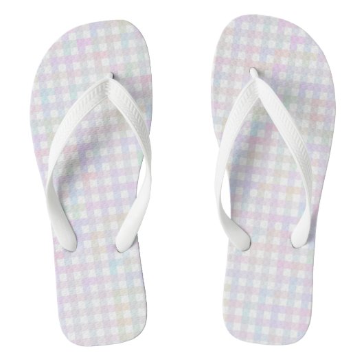F & L Multicolor Gingham Teenslippers (Voetbed)