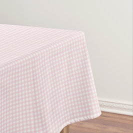 F & L Pastel Pink Gingham Tafelkleed