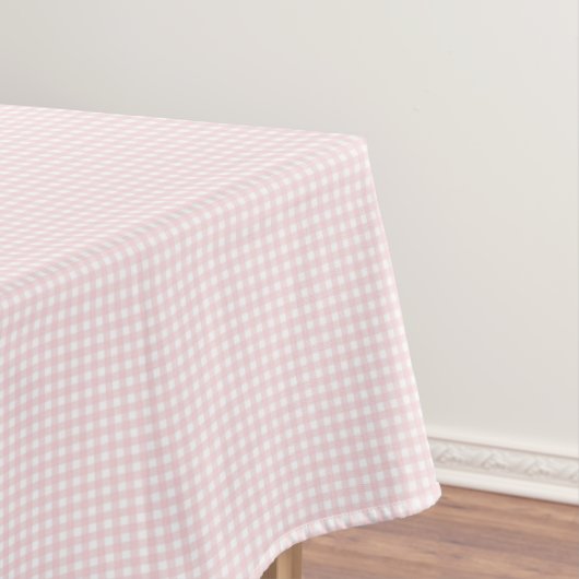 F & L Pastel Pink Gingham Tafelkleed (Voorbeeld)