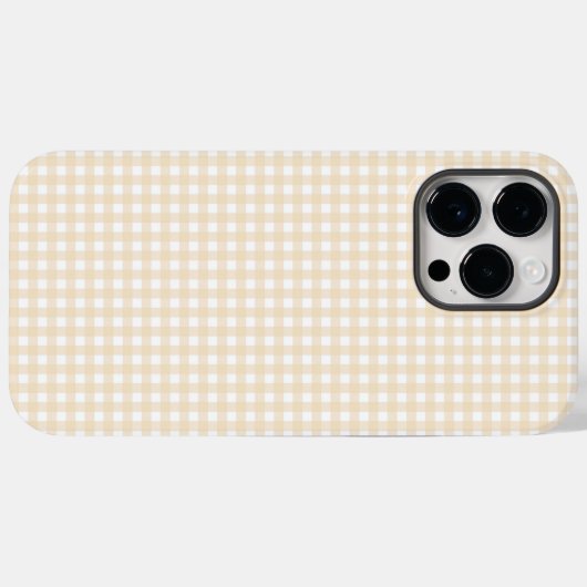 F & L Peach Gingham Case-Mate iPhone Case (Achterkant (horizontaal))