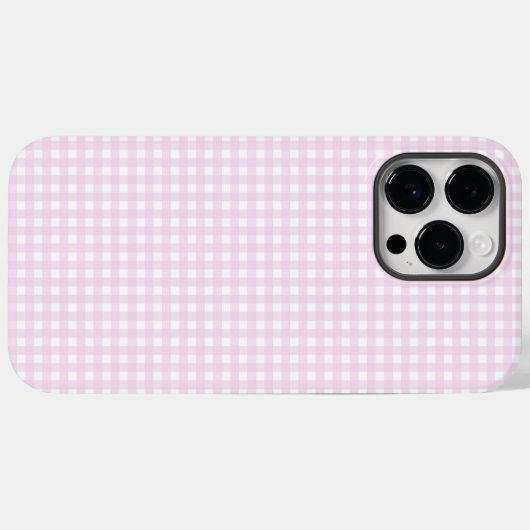F & L Pink Gingham Case-Mate iPhone Case (Achterkant (horizontaal))