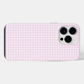 F & L Pink Gingham iPhone Hoesje (Achterkant horizontaal)