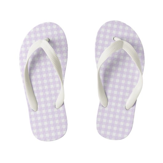 F & L Pink Gingham Kinder Teenslippers (Voetbed)