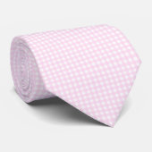 F & L Pink Gingham Stropdas (Opgerold)