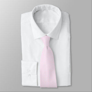 F & L Pink Gingham Stropdas