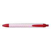 F & L Roze Crisscross Gingham Blauwe Inkt Pen (Achterkant)