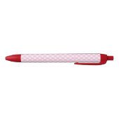 F & L Roze Crisscross Gingham Blauwe Inkt Pen (Bodem)