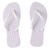 F & L Roze Geruite Paar Slippers Teenslippers (Voetbed)