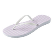 F & L Roze Gingham Paar Slippers Teenslippers (Schuin)