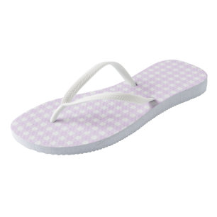 F & L Roze Gingham Paar Slippers Teenslippers