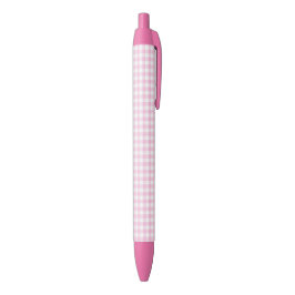 F & L Roze Gingham Pen