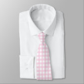F & L Roze Gingham Stropdas (Gebonden)