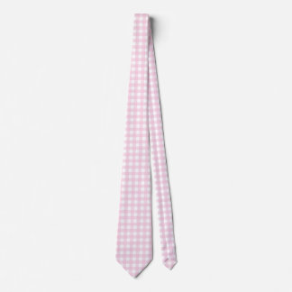 F & L Roze Gingham Stropdas