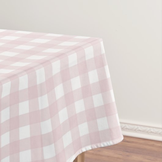 F & L Tan Gingham Tafelkleed (Voorbeeld)