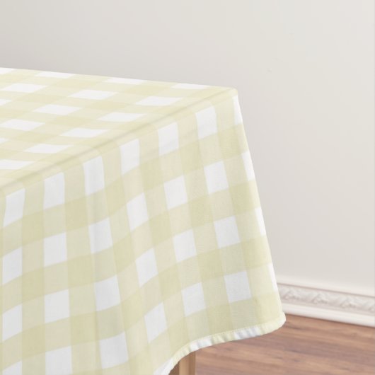 F & L Yellow Gingham Tafelkleed (Voorbeeld)