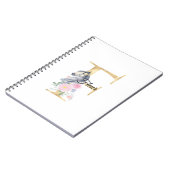 F letter gepersonaliseerde naam monogram met paard notitieboek (Linkerzijde)