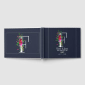 F Letter Initiaal Monogram Floral Name Wedding Gastenboek (Volledig)