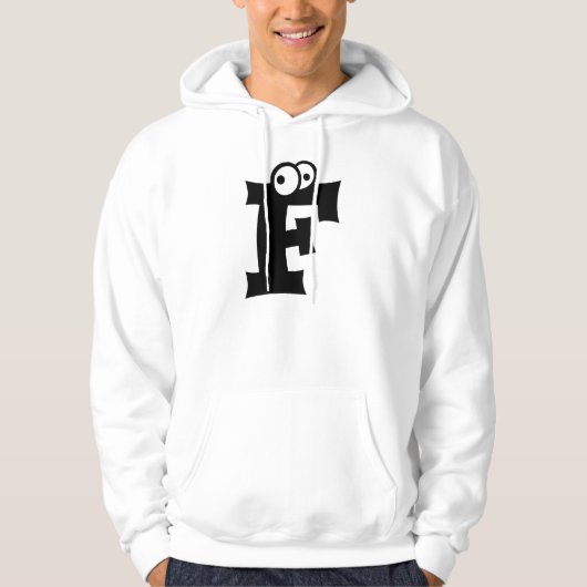 F, letter met oogballen hoodie (Voorkant)