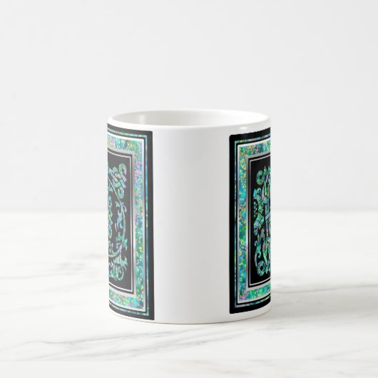 F "Masselle Blue" Aangepaste monogram Mokken (Center)