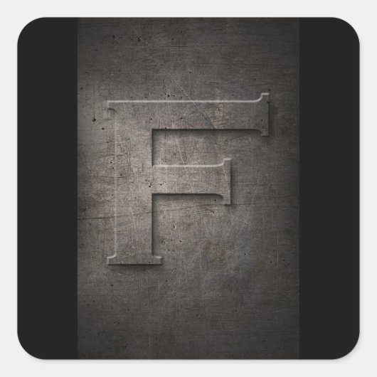 F Metalen monogram Stickers (Voorkant)