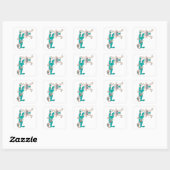 F - MINIATURE VIERKANTE STICKER (Vel)