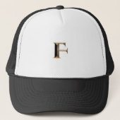 "F" Mode Vrouw Meisje Casual Visor-Pet Monogram Trucker Pet (Voorkant)