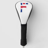 F Monogram afgedekt op uniale vlag dcn Golfheadcover (Voorkant)
