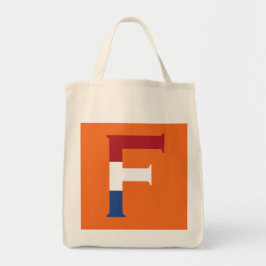 F Monogram bedekt met NLD Vlag op of gtcnt Tote Bag