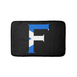 F Monogram bedekt met Schotse vlag bmcnt Badmat