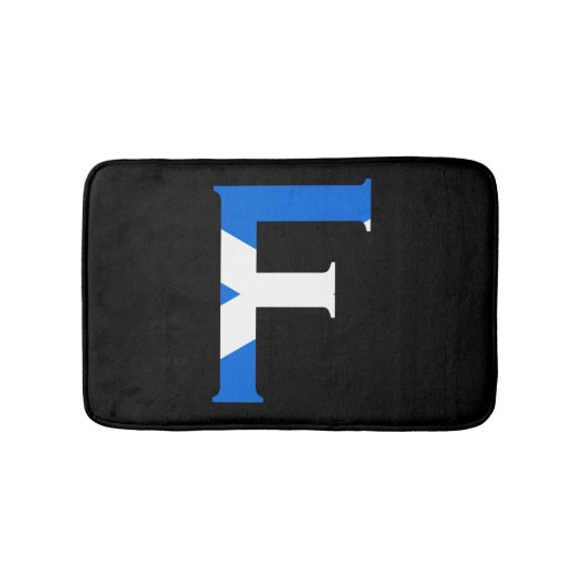 F Monogram bedekt met Schotse vlag bmcnt Badmat (Voorkant)