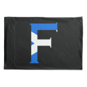 F Monogram bedekt met Schotse vlag pcnt Kussensloop (Achterkant)