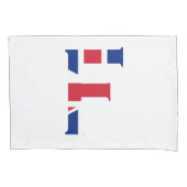 F Monogram bedekt op Union Jack Flag pcnt Kussensloop (Voorkant)