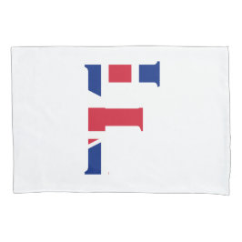 F Monogram bedekt op Union Jack Flag pcnt Kussensloop