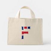 F Monogram bedekt op Union Jack Flag tcnt Mini Tote Bag (Achterkant)