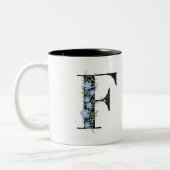 F Monogram Classic Zwart-wit Tweekleurige Koffiemok (Links)