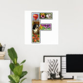 F Monogram Creëer Uw Eigen 6 Aangepaste Foto Colla Poster (Thuiskantoor)