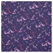 F monogram en gepersonaliseerde naam Freya stof (Swatch)