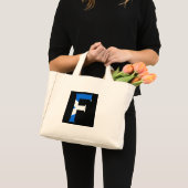 F Monogram ingeslagen op de Schotse vlag in Mini Tote Bag (Voorkant (product))