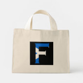 F Monogram ingeslagen op de Schotse vlag in Mini Tote Bag (Achterkant)