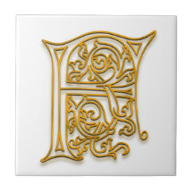 F Monogram "Irish Gold" Keramische Tegel