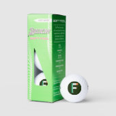 F Monogram over de Ierse vlag ssf gbt Golfballen (Verpakking)