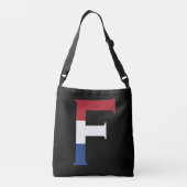 F Monogram overlay op NLD Vlag op bk cbbt Crossbody Tas (Achterkant)