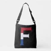 F Monogram overlay op NLD Vlag op bk cbbt Crossbody Tas (Voorkant)